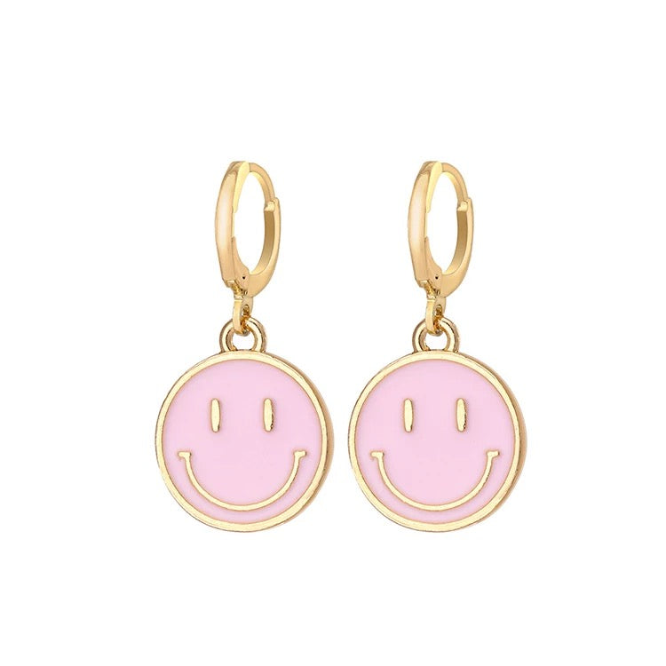 Pink Smiley Sticker – Cozy Drip Clothing