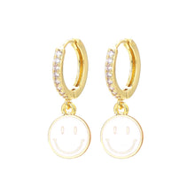 Load image into Gallery viewer, SMILEY FACE RHINESTONE EARRINGS
