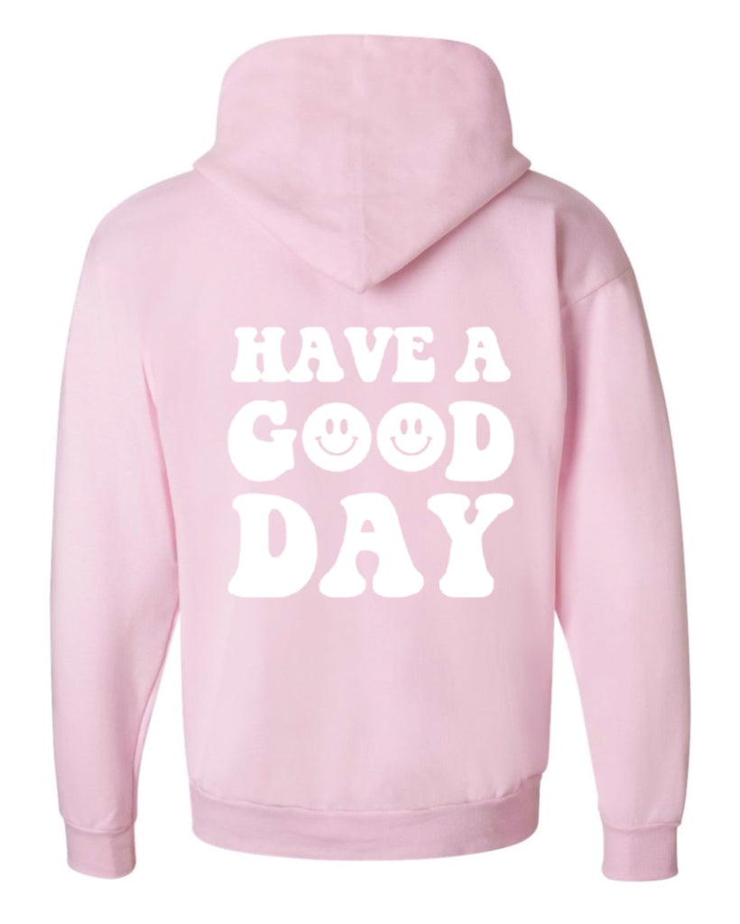 GOOD DAY BABY PINK HOODIE