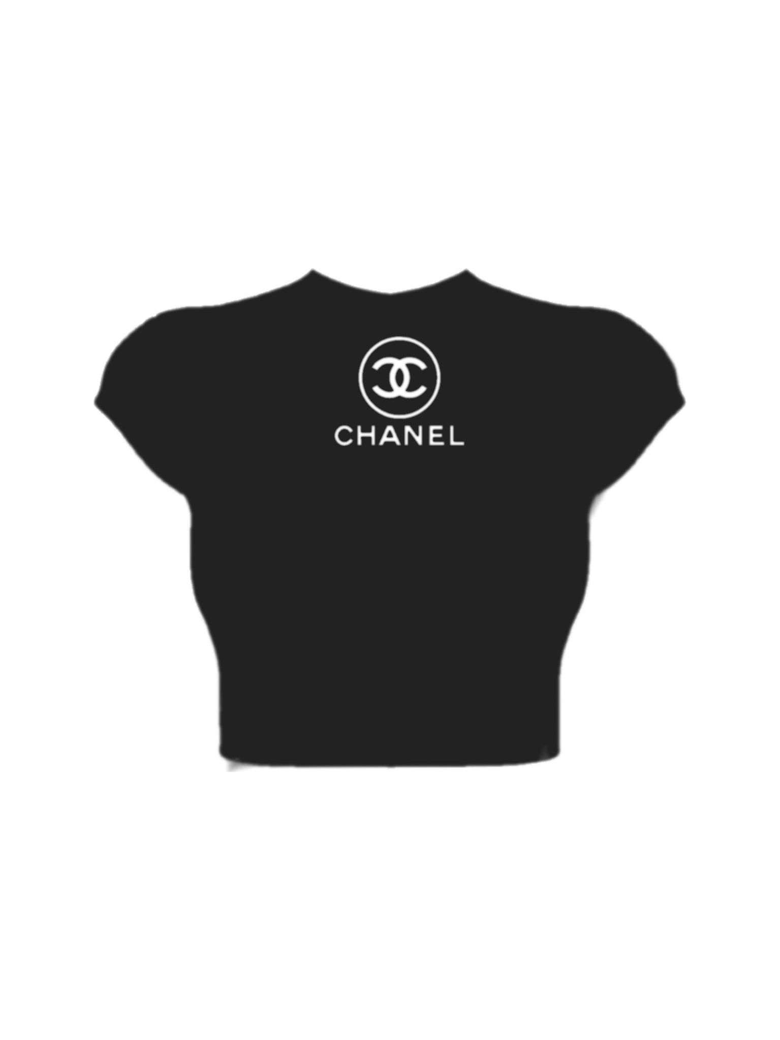 chanel logo crop top t