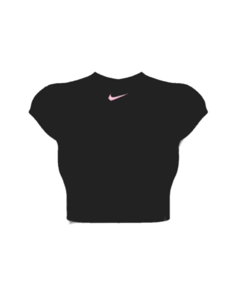 SWOOSH BABY TEE- BLACK