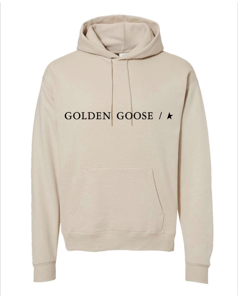 NEW BEIGE GOLDEN GOOSE HOODIE