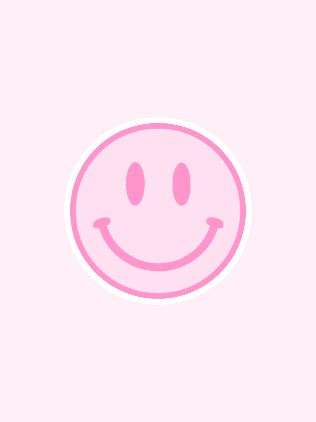 Pink Smiley Sticker