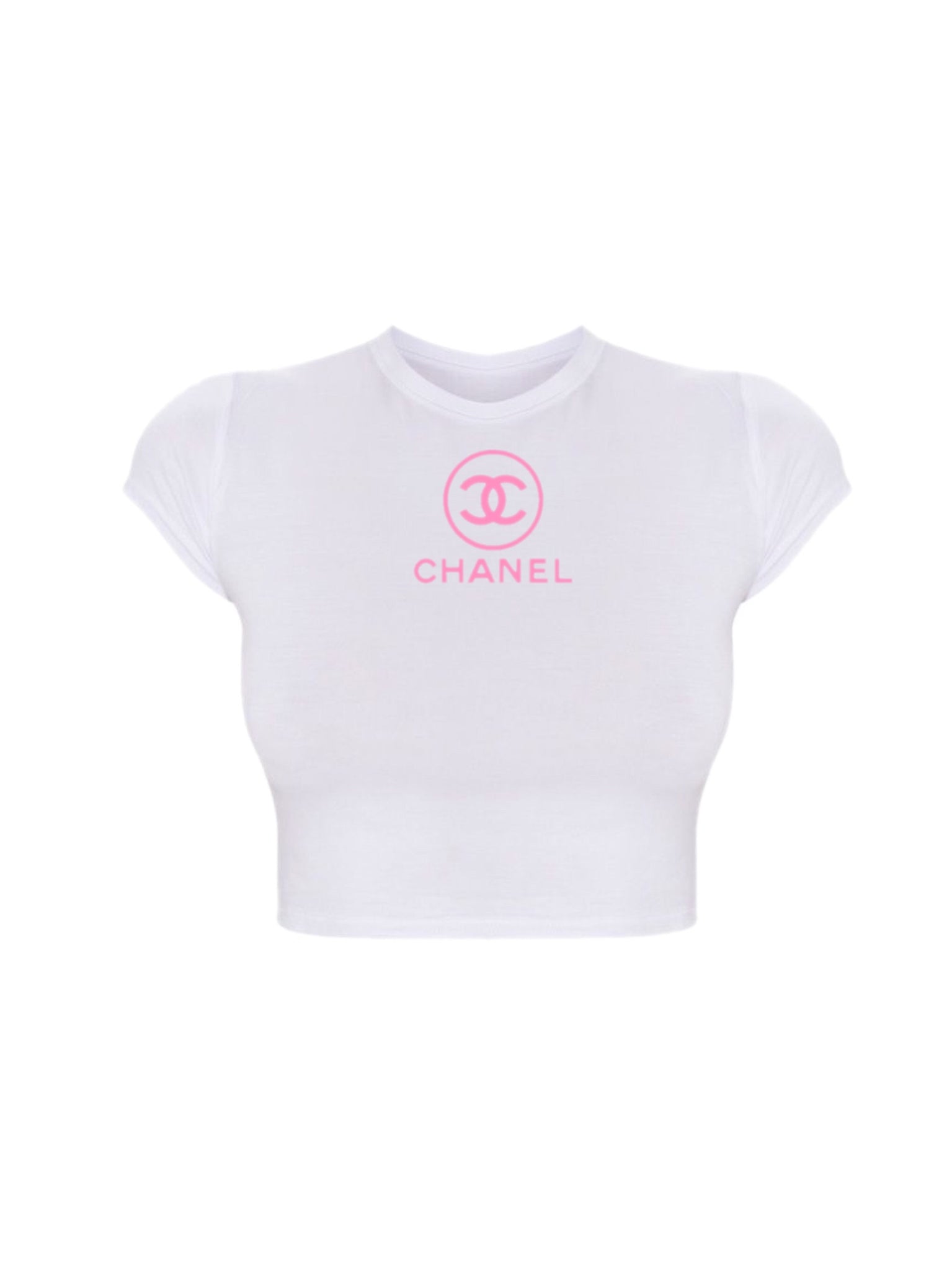 Coco Baby Tee- White Xs / Pink